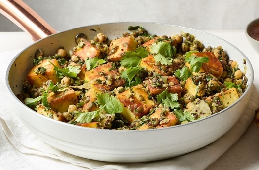 Green tikka chickpeas & paneer