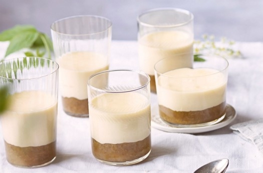 Gooseberry and elderflower creams