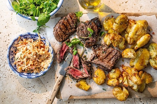 Chimichurri steak & crushed roasted jersey royals