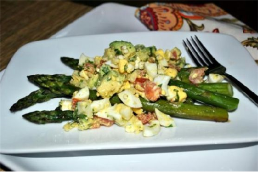 Roasted Asparagus with Egg Salad