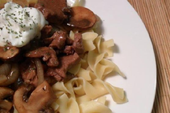 Beef Stroganoff w Bella Mushrooms