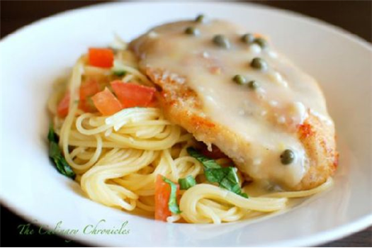 Chicken Piccata With Angel Hair Pasta