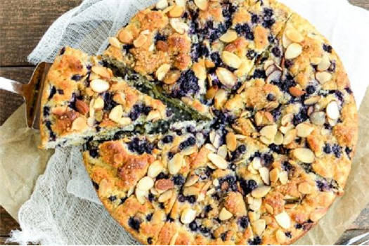 Gluten Free Almond Blueberry Coffee Cake