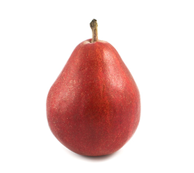 Medium ripe red anjou pear
