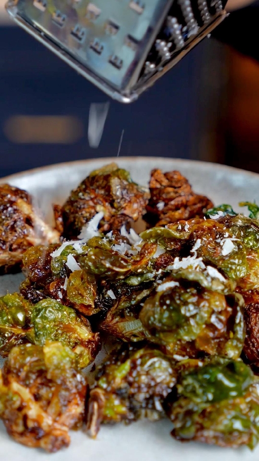 Crispy restaurant-style fried brussels sprouts