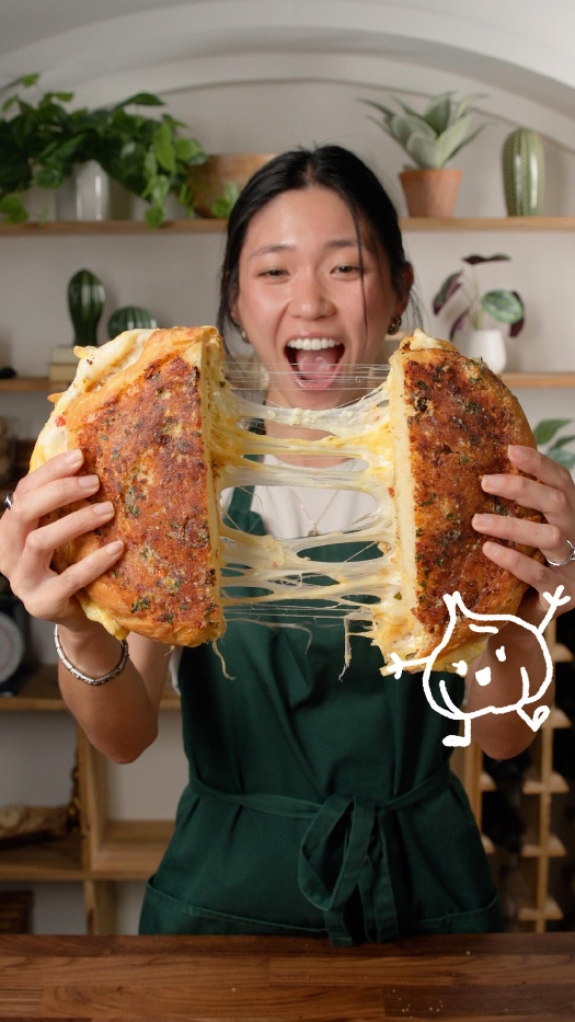 100-garlic clove grilled cheese