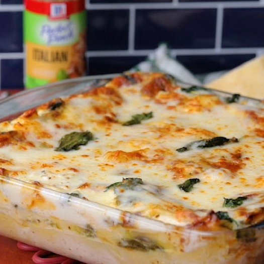 Chicken and spinach lasagna