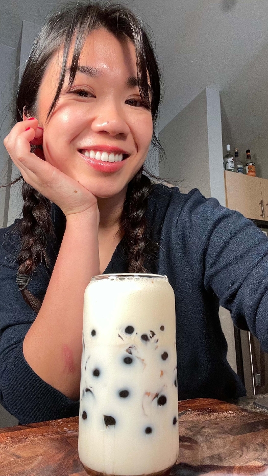 Giant grass jelly boba