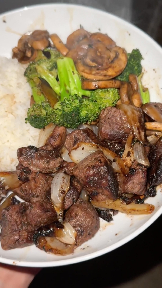 Fireside steak dinner