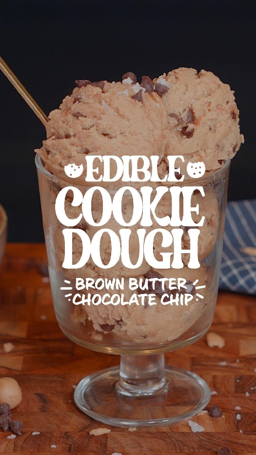 Brown butter chocolate chip edible cookie dough