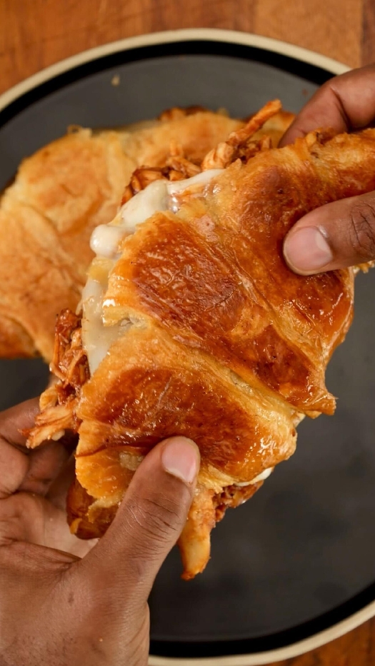 Bbq chicken croissant sandwiches