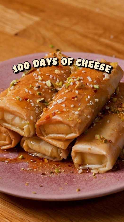 Crispy air fryer feta rolls