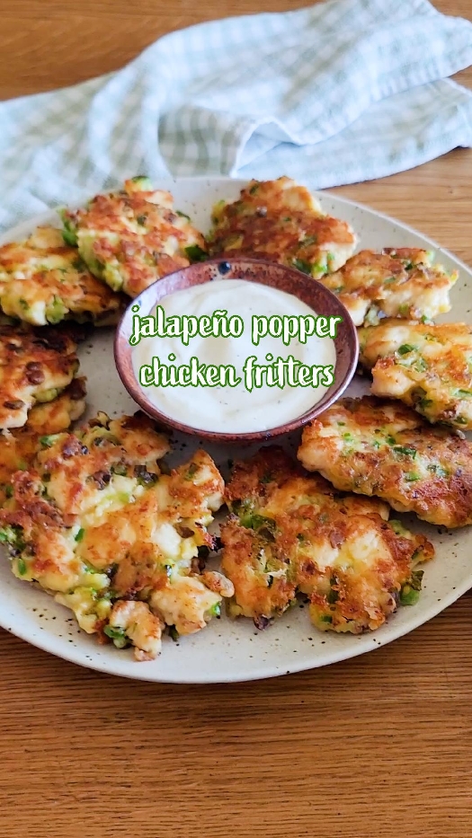 Jalapeño popper chicken fritters