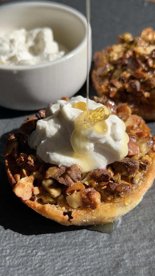 Air fryer baklava english muffin