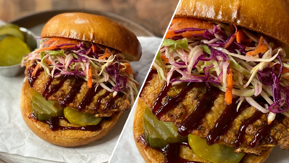 Cherry cola chicken sandwich as made by jermaine