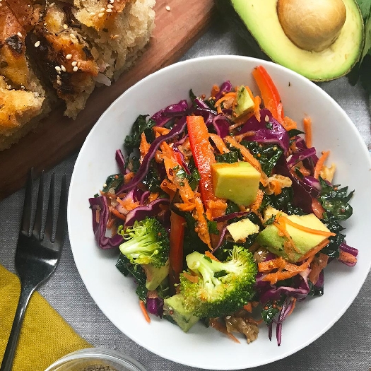 Nutrient-packed colorful super salad