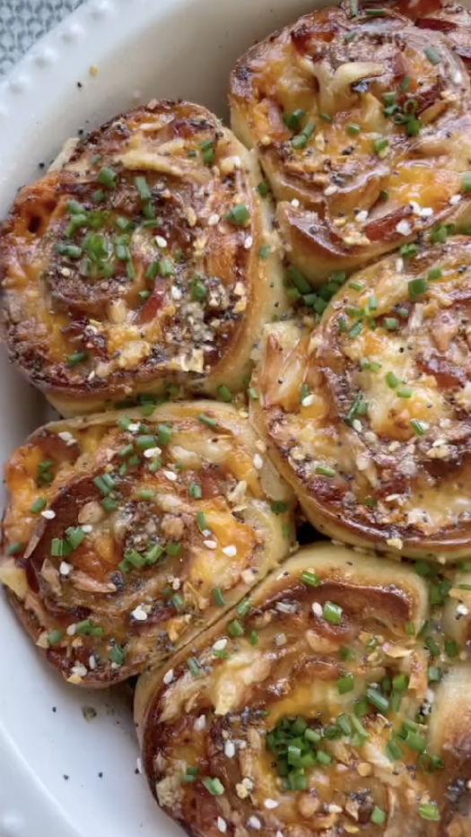 Savory ham and cheese breakfast rolls