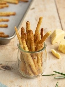 Cheddar & herb cheese straws