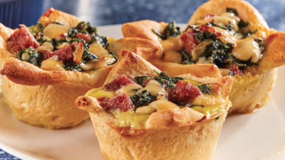 Mini corned beef quiches