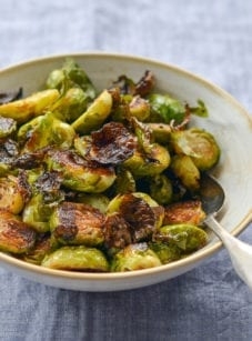 Roasted brussels sprouts with balsamic vinegar and honey