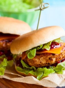 Grilled turkey burgers