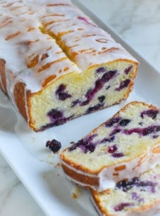 Lemon blueberry pound cake