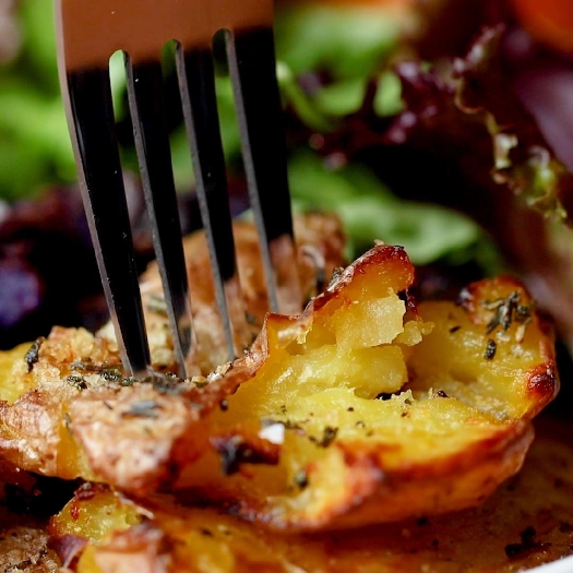 Smashed roasted potatoes