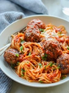 Spaghetti and meatballs