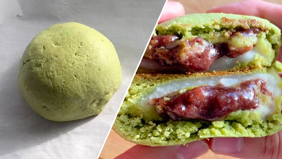 Tangyuan matcha cookies as made by zhe