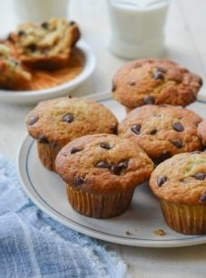 Banana chocolate chip muffins