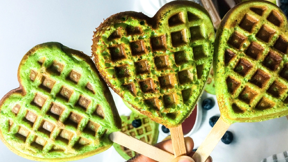 Super green waffles