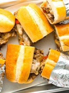 Philly cheesesteaks