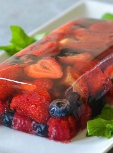 Fresh berry terrine