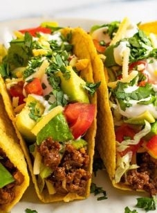 Classic ground beef tacos