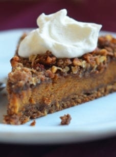Pumpkin pecan streusel torte