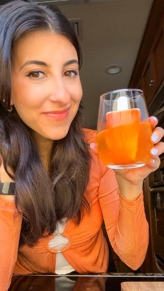 Aperol spritz popsicles