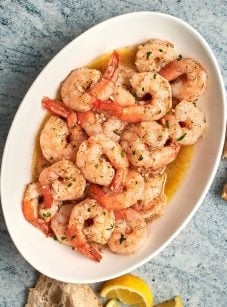 Sheet pan garlic butter shrimp