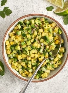 Pineapple avocado salsa
