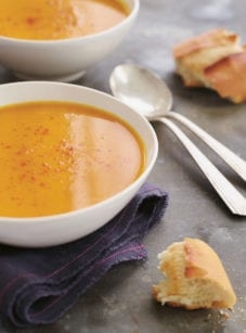 Autumn carrot and sweet potato soup