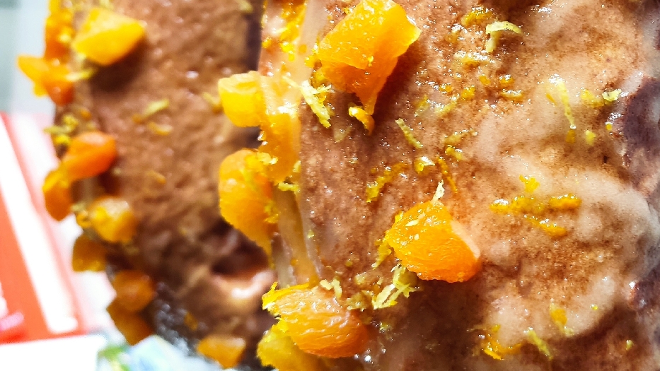 Citrus, almond, and apricot loaf