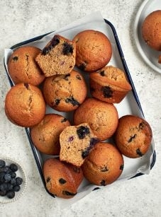 Blueberry maple bran muffins