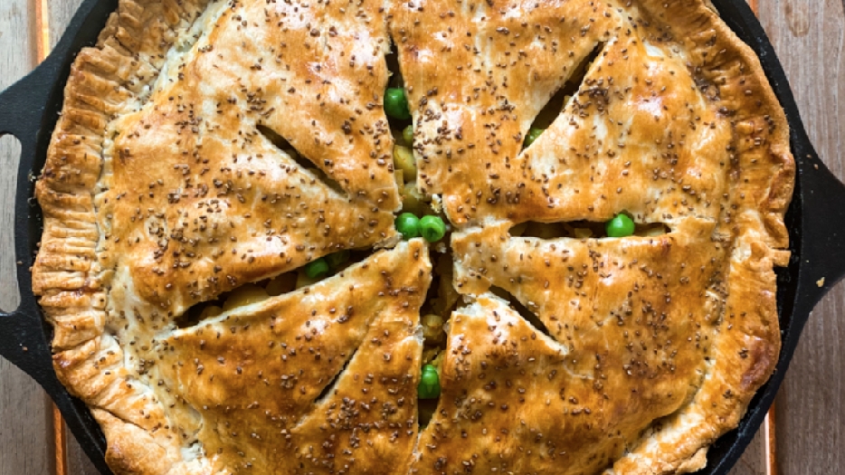 One-skillet samosa pot pie