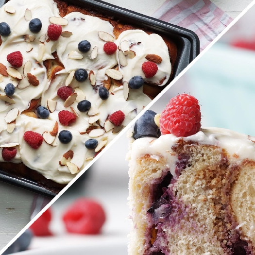 Berry almond morning buns