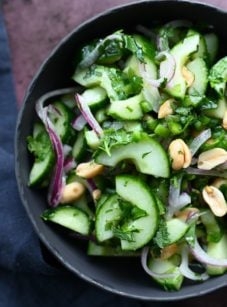Thai cucumber salad with peanuts
