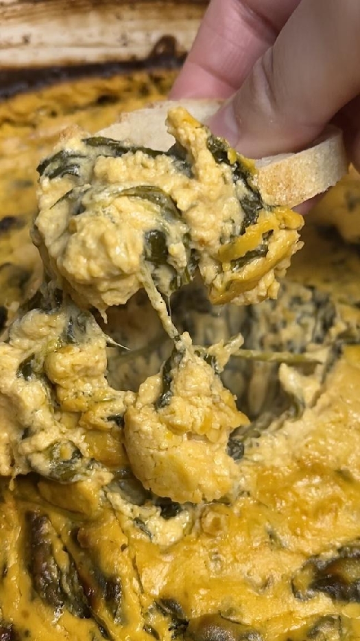 Pumpkin spinach artichoke dip