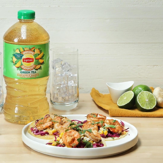 Sweet corn and shrimp tacos