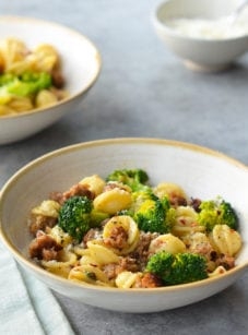 Orecchiette with sausage and broccoli