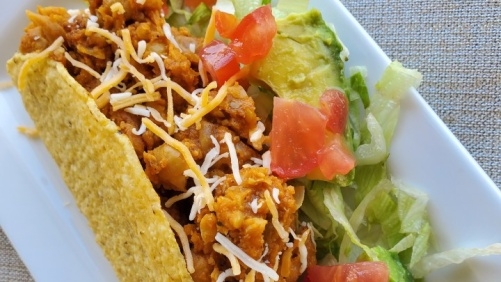 Fusion chana masala tacos