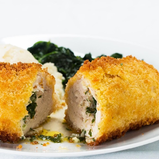 Garlic butter-stuffed chicken