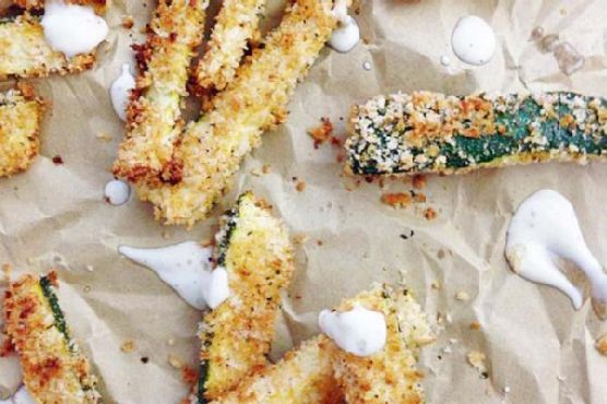 Baked Panko Zucchini Sticks